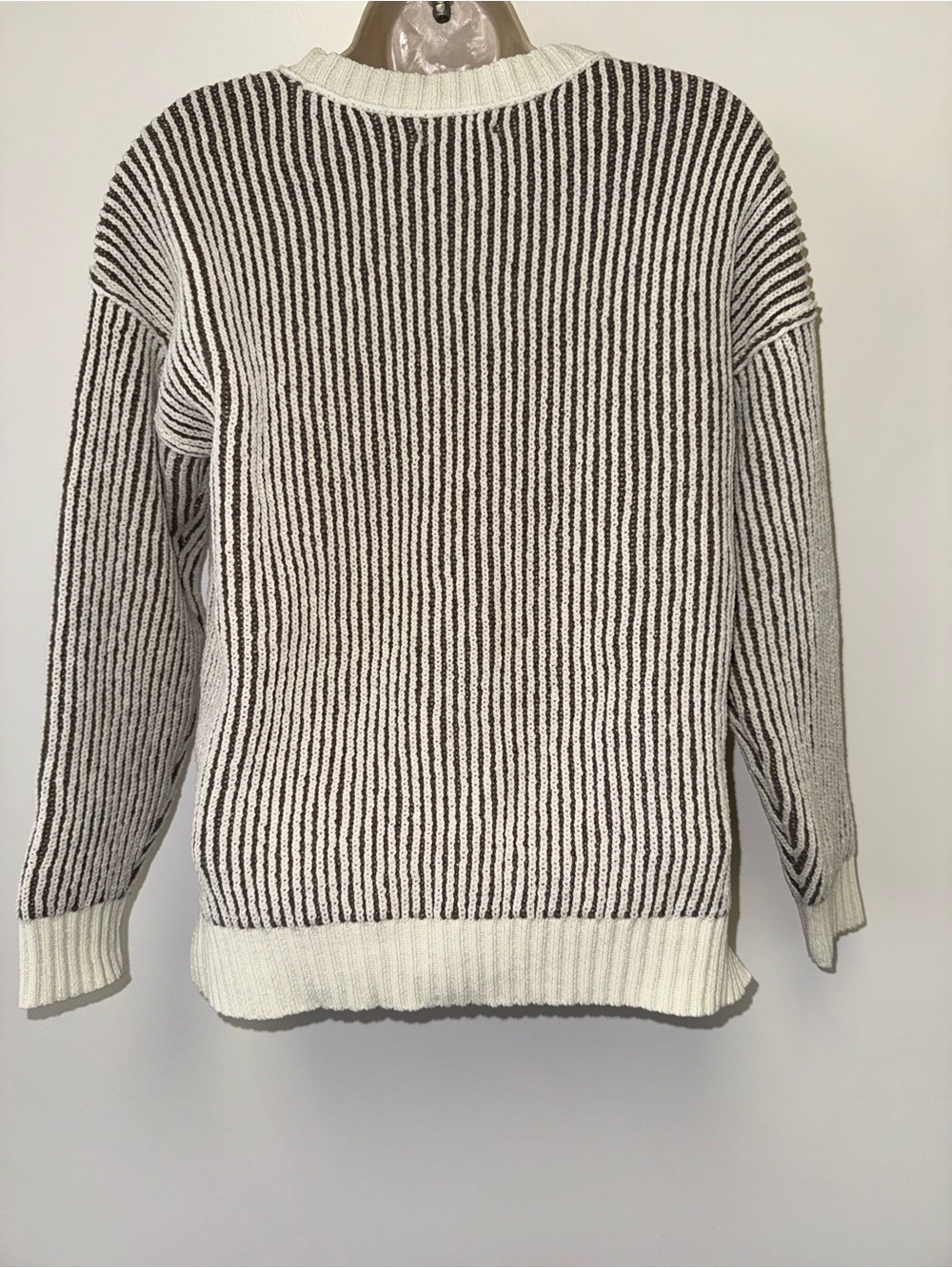 Maurices (Small) Brown//Cream Ribbed Soft Knit Sweater - Picture 3 of 4